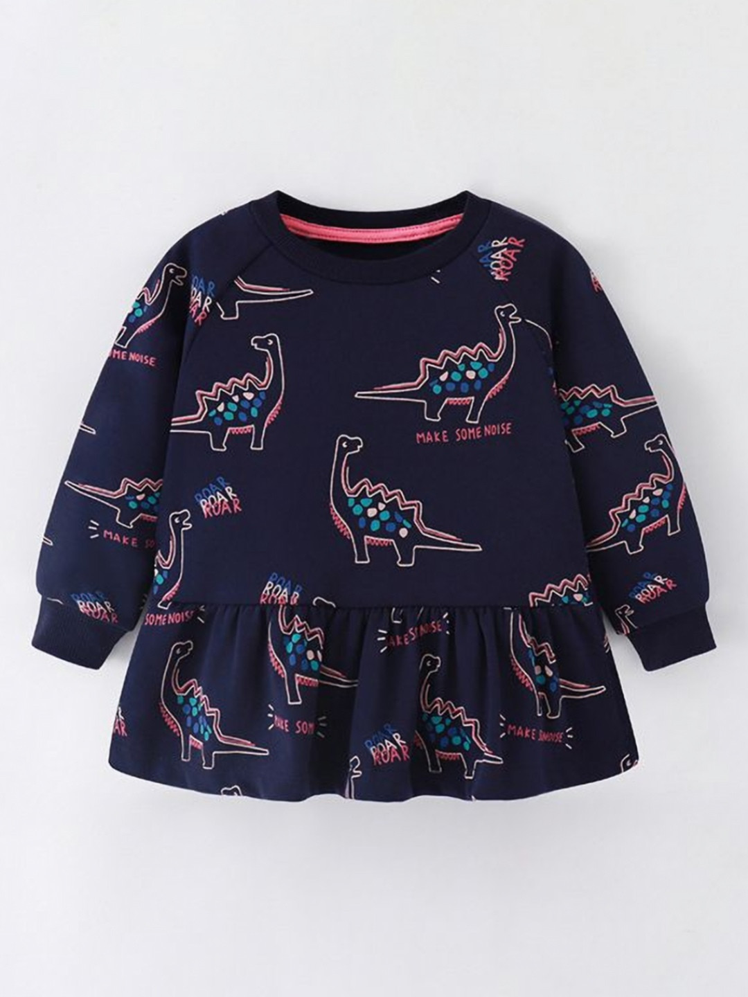 

StyleCast Girls Printed Round Neck Cotton T-shirt, Navy blue