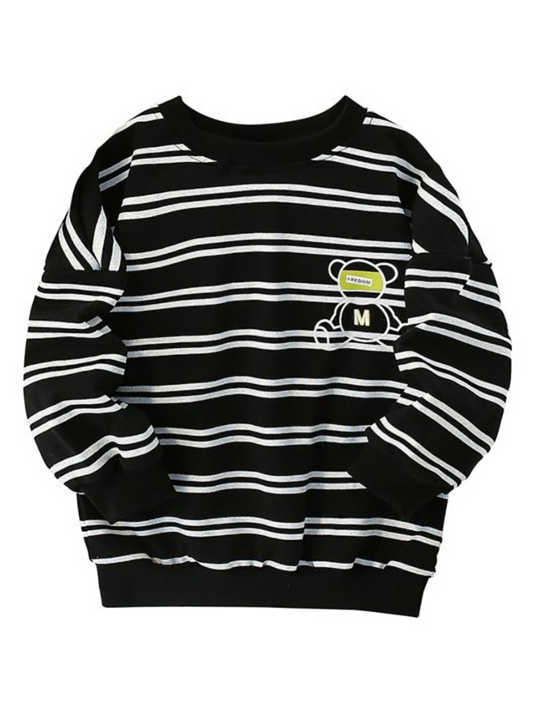 

StyleCast Boys Striped Monochrome T-shirt, Black