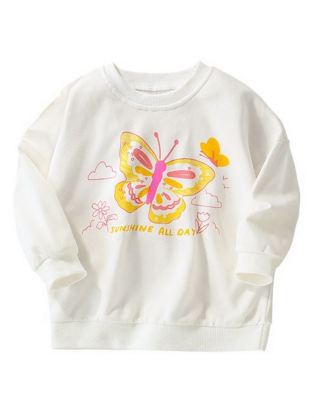 

StyleCast Girls Graphic Printed Round Neck T-shirt, White