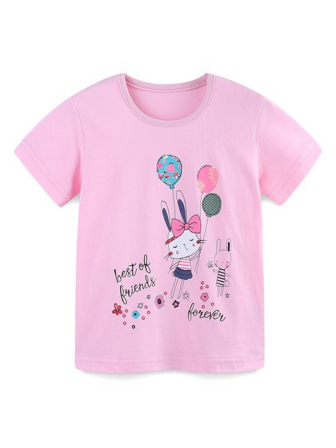 

StyleCast Girls Graphic Printed Round Neck T-shirt, Pink