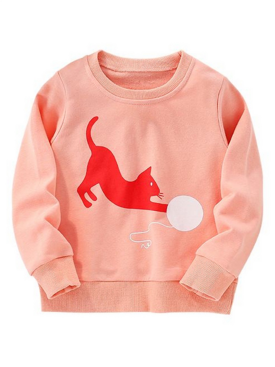 

StyleCast Girls Graphic Printed Round Neck T-shirt, Peach