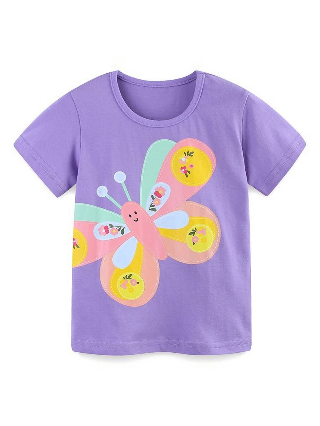 

StyleCast Girls Graphic Printed Round Neck T-shirt, Lavender