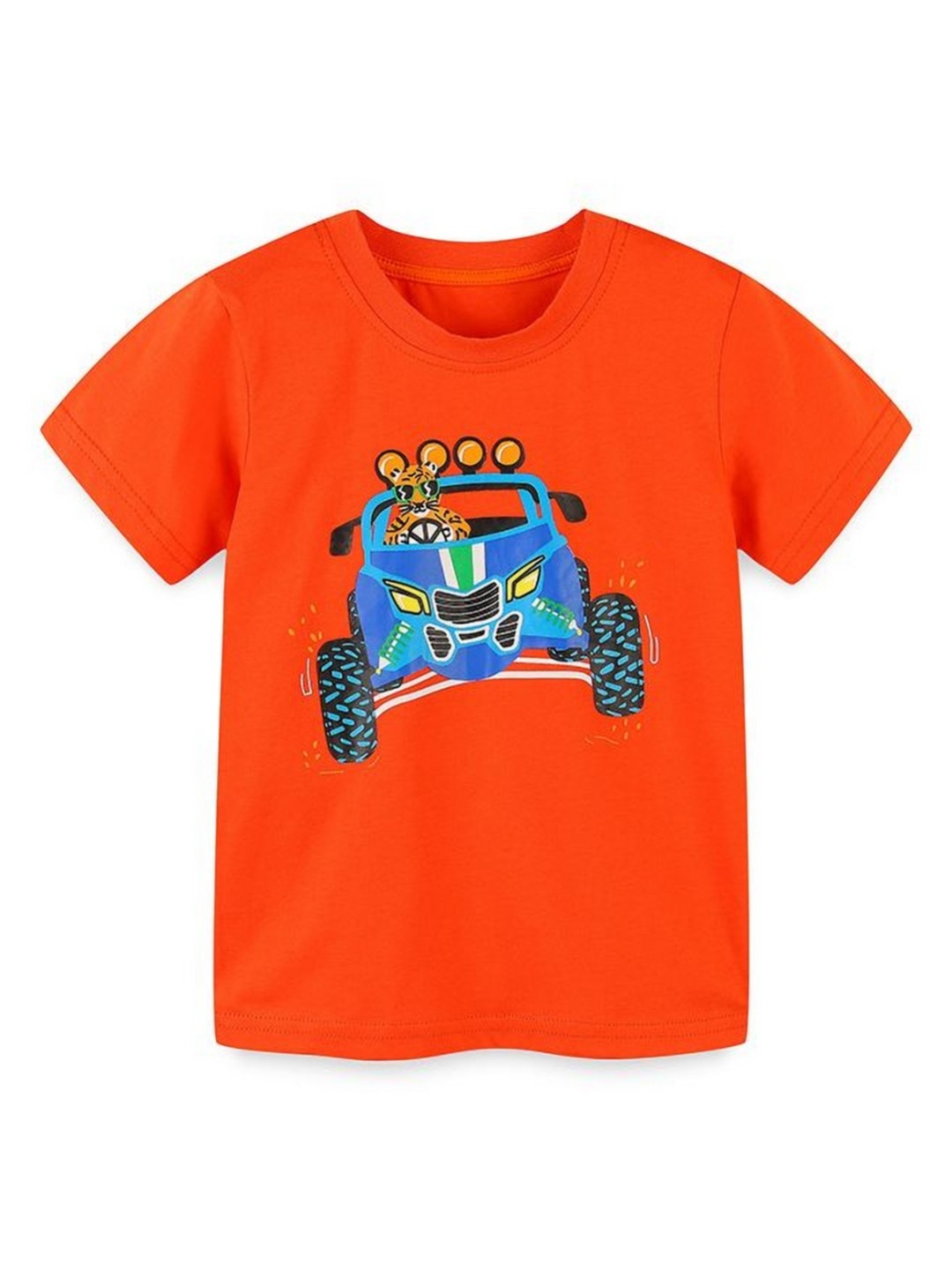 

StyleCast Boys Solid Printed Round Neck Cotton T-shirt, Orange