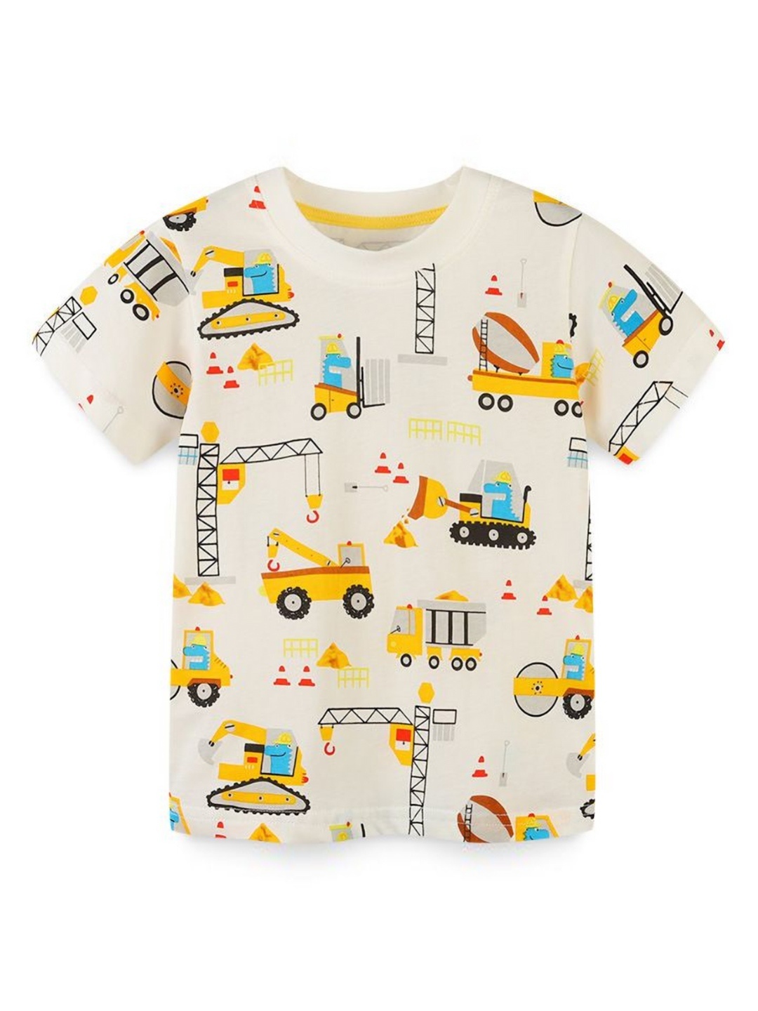 

StyleCast Boys Conversational Printed Round Neck Cotton T-shirt, Cream