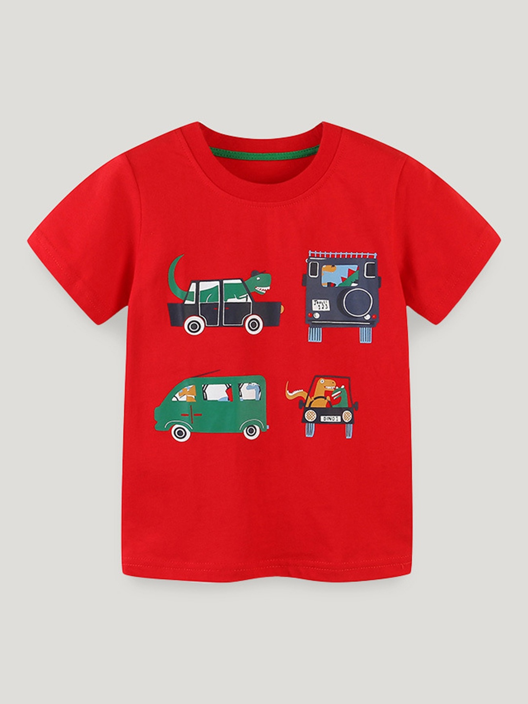 

StyleCast Boys Graphic Printed Solid Round Neck Cotton T-shirt, Red