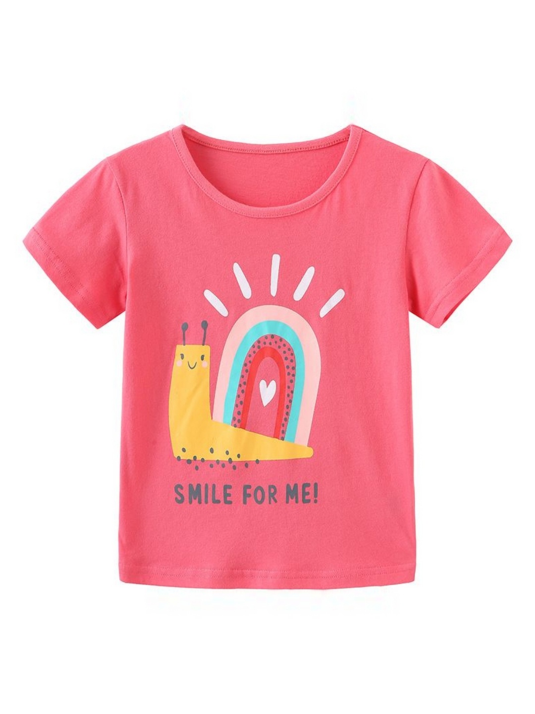 

StyleCast Girls Graphic Printed Round Neck Cotton T-shirt, Pink
