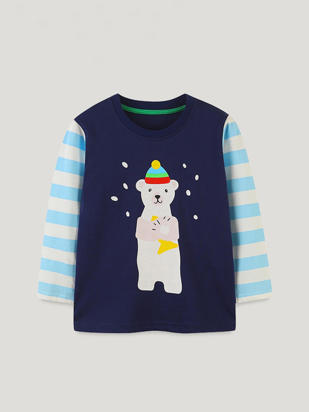 

StyleCast Boys Printed Round Neck Cotton T-shirt, Navy blue