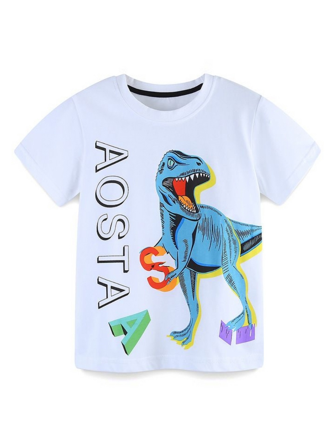 

StyleCast Boys Graphic Printed Solid Round Neck Cotton T-shirt, White