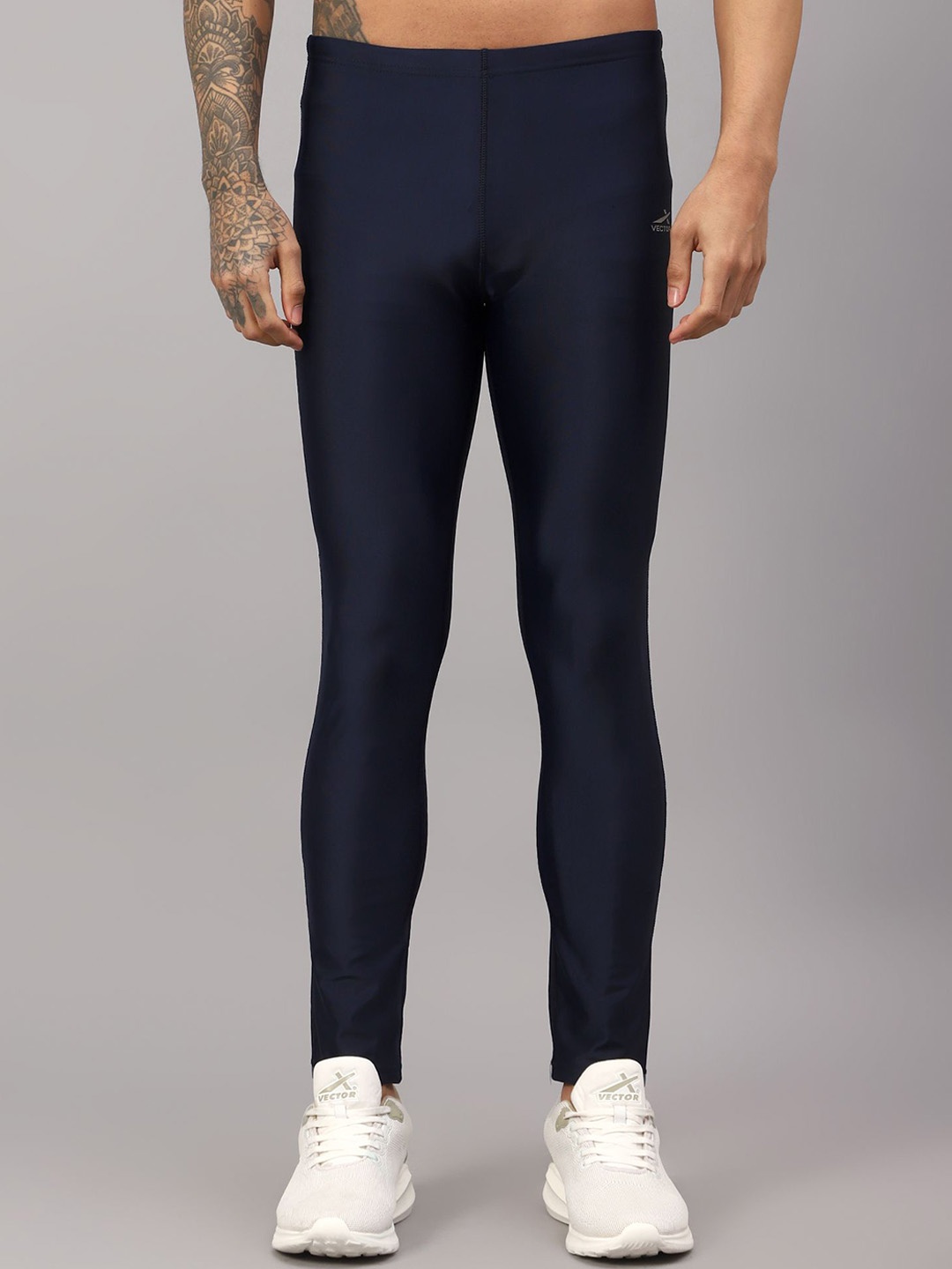 

VECTOR X Men Mid Rise Slim Fit Track Pants, Navy blue