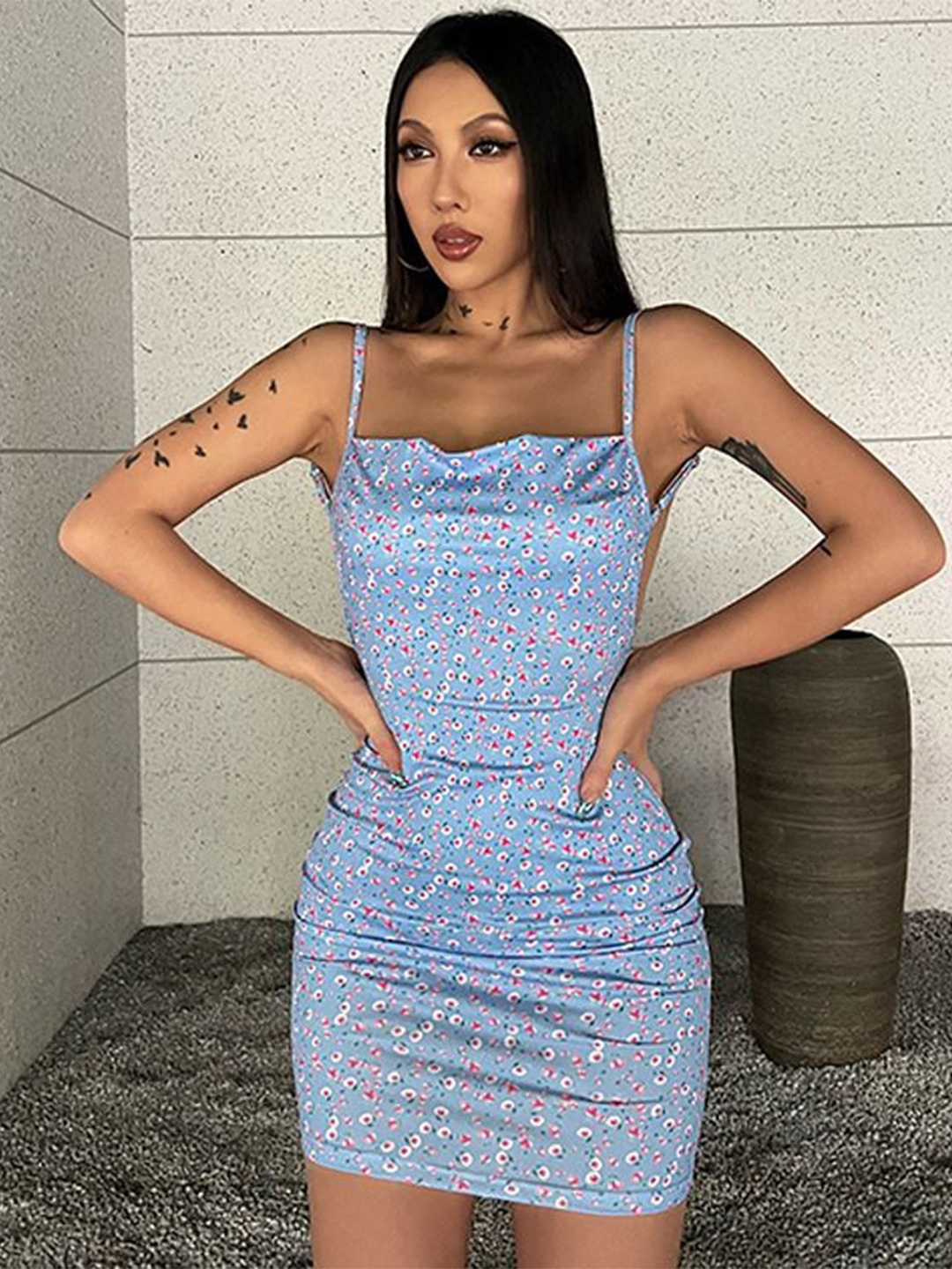 

StyleCast x Revolte Print Sheath Dress, Blue