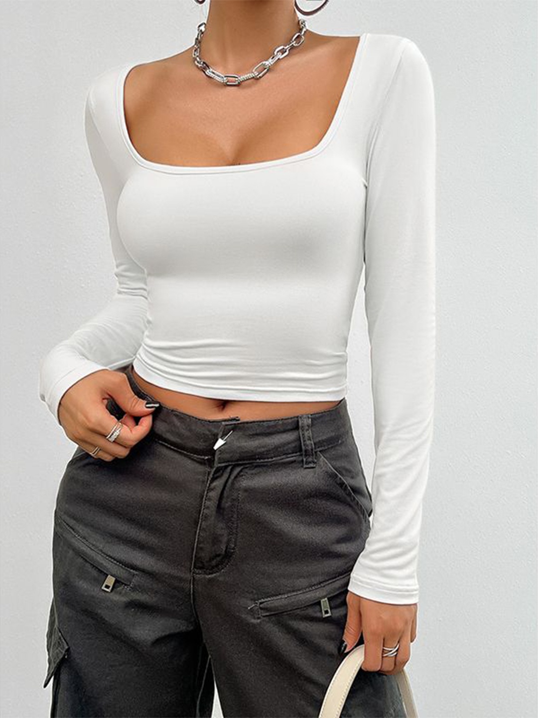 

StyleCast x Revolte scoop neck tank top, White