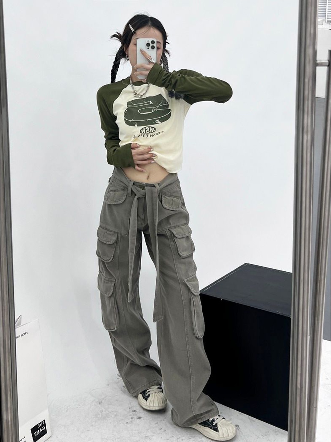 

StyleCast x Revolte typography printed top, Green