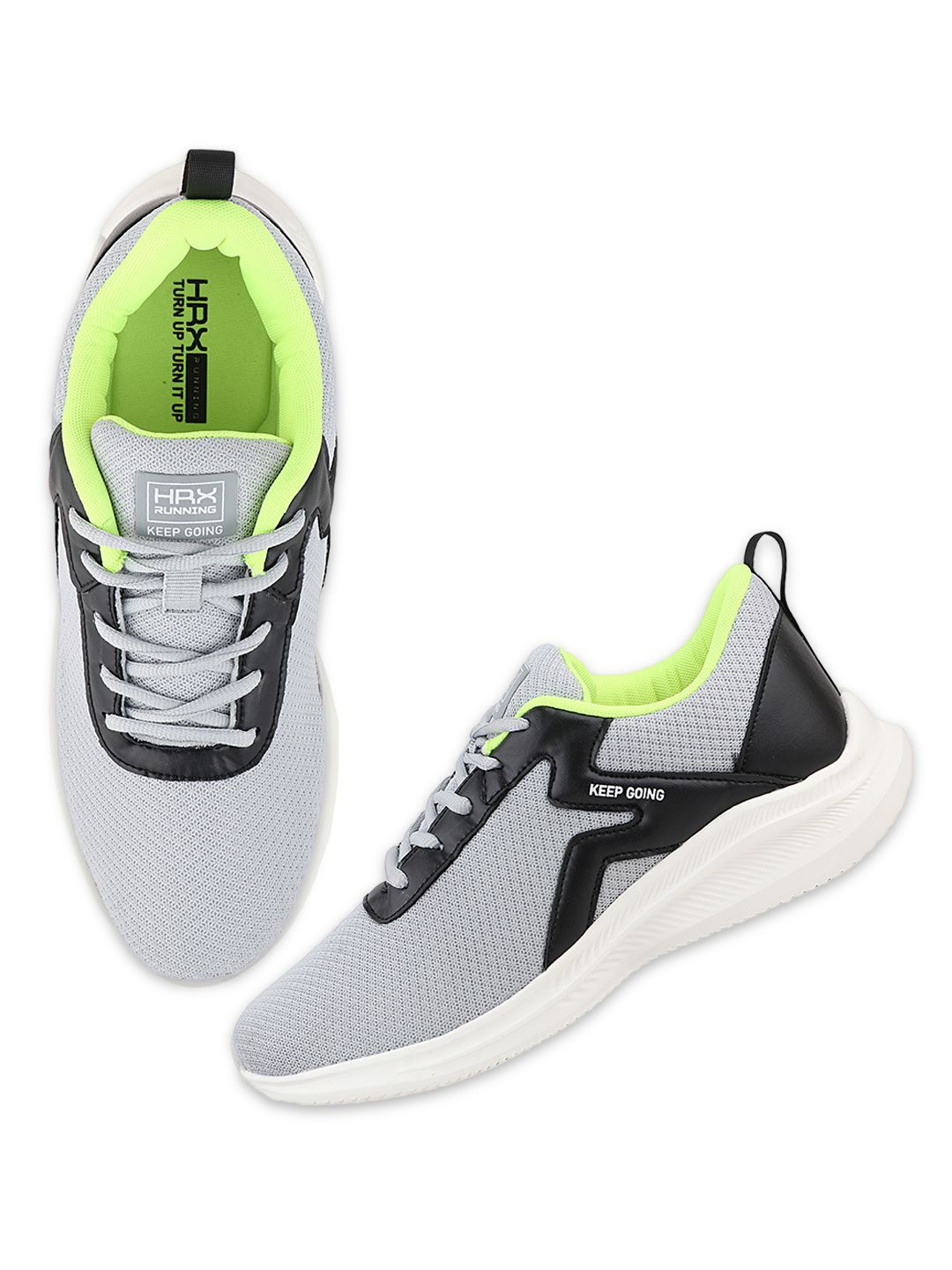 

HRX by Hrithik Roshan Men Mesh Running Non-Marking Shoes, Grey