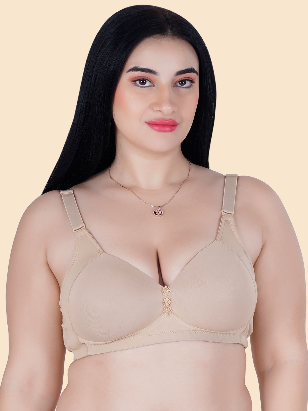 

Tweens Plus Size Full Coverage Lightly Padded Minimizer Bra With All Day Comfort, Beige