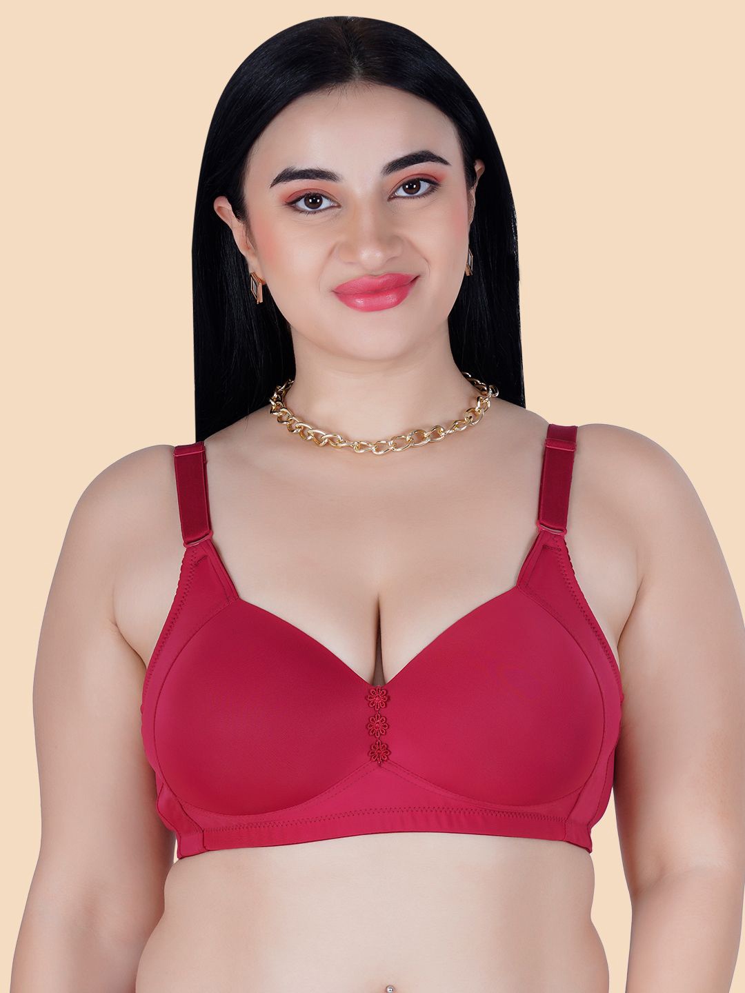 

Tweens Full Coverage Lightly Padded Minimiser Bra, Red
