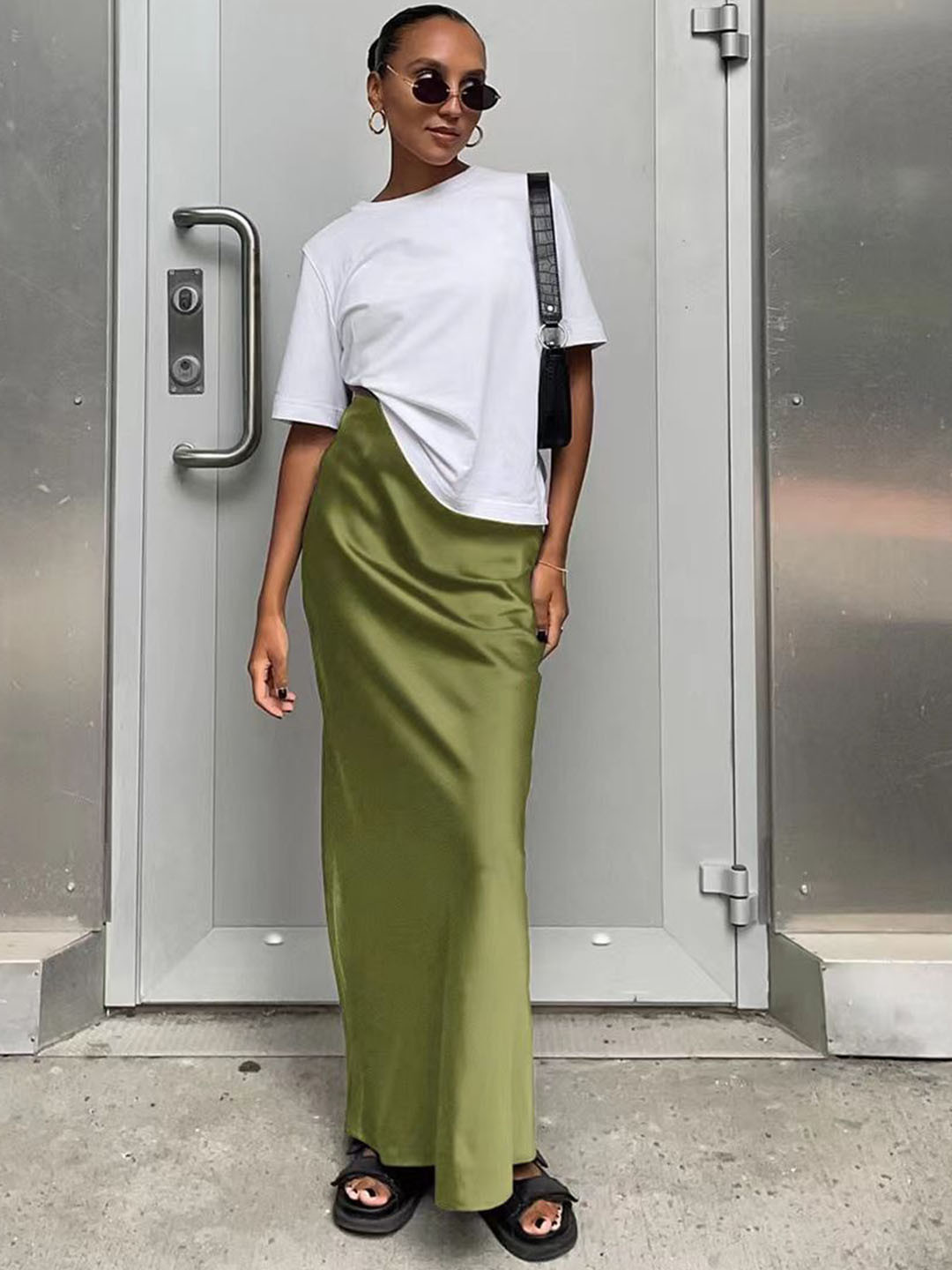

StyleCast Straight Maxi Skirts, Green