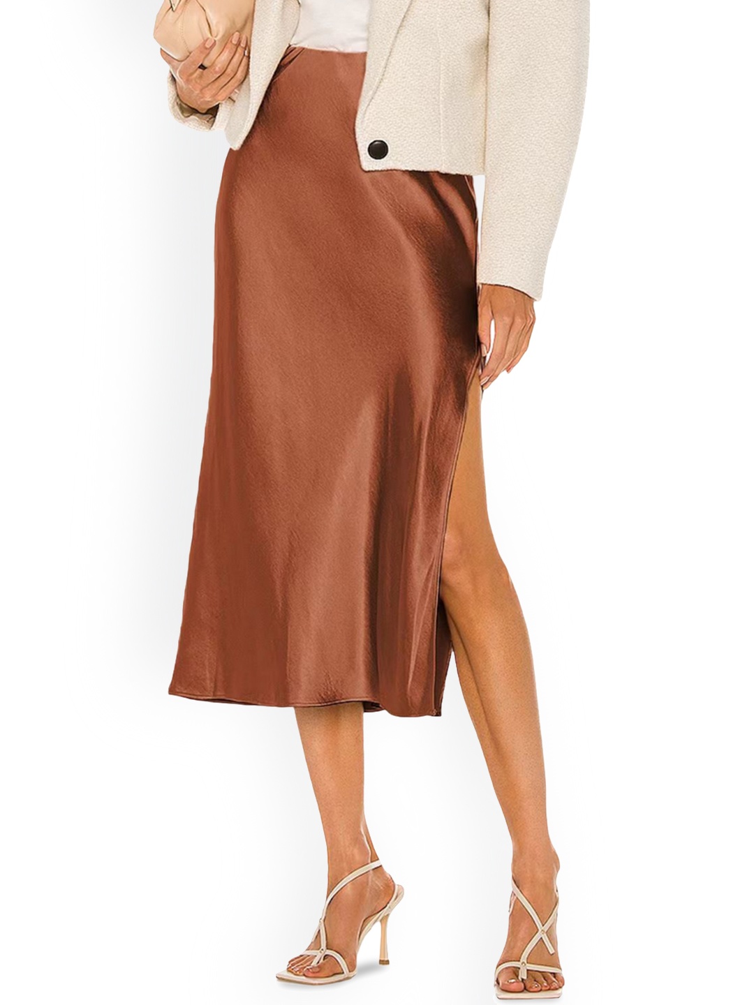 

StyleCast A-Line Midi Skirts, Brown