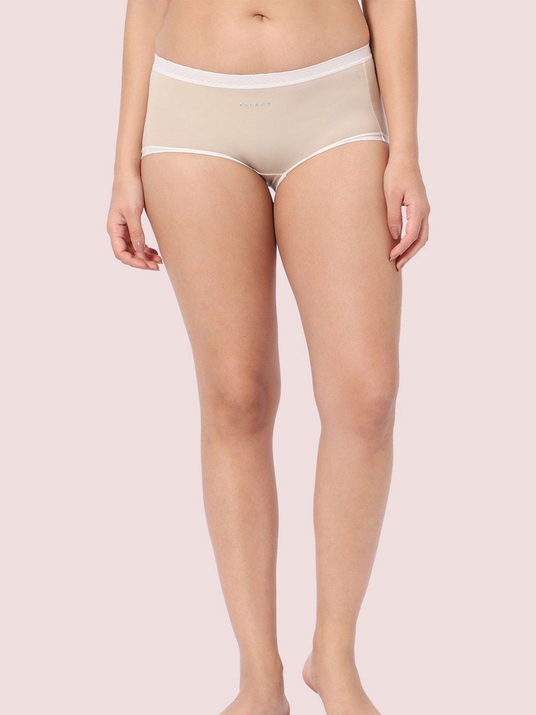 

INTIMATE QUEEN Corn Bae Full Coverage Boy Shorts Lacy Bikini Briefs, Beige