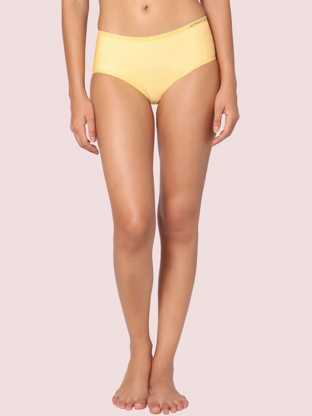 

INTIMATE QUEEN Lemon Bae Seamless Quick Dry Anti-Bacterial Bikini Briefs, Yellow