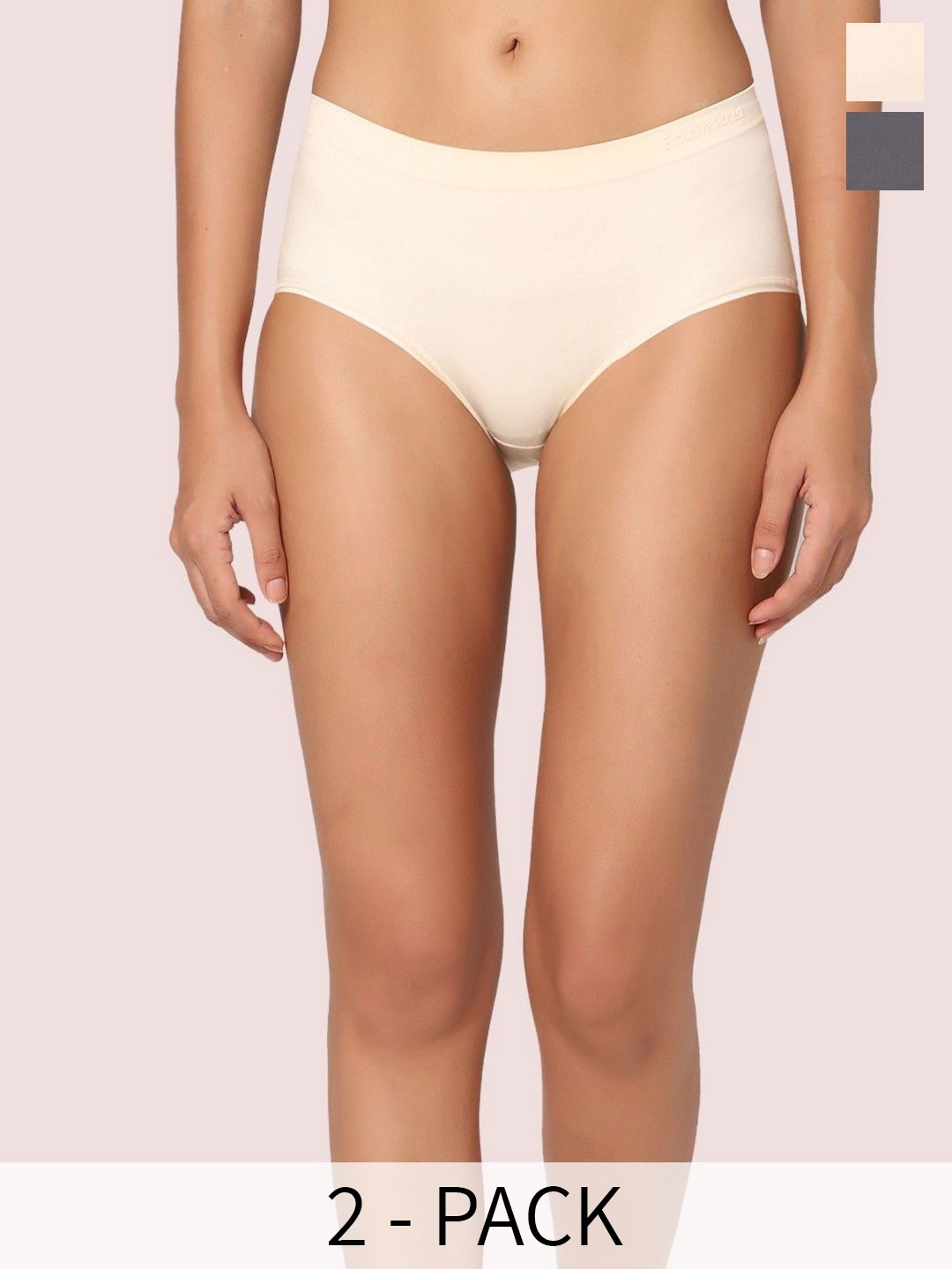 

INTIMATE QUEEN Pack Of 2 Mid-Rise Hipster Briefs, Grey