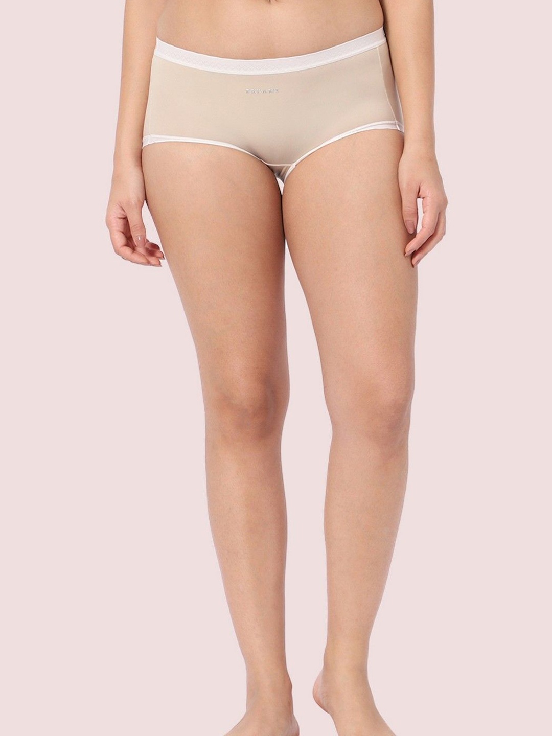 

INTIMATE QUEEN Corn Bae Full Coverage Boy Shorts Lacy Bikini Briefs, Beige