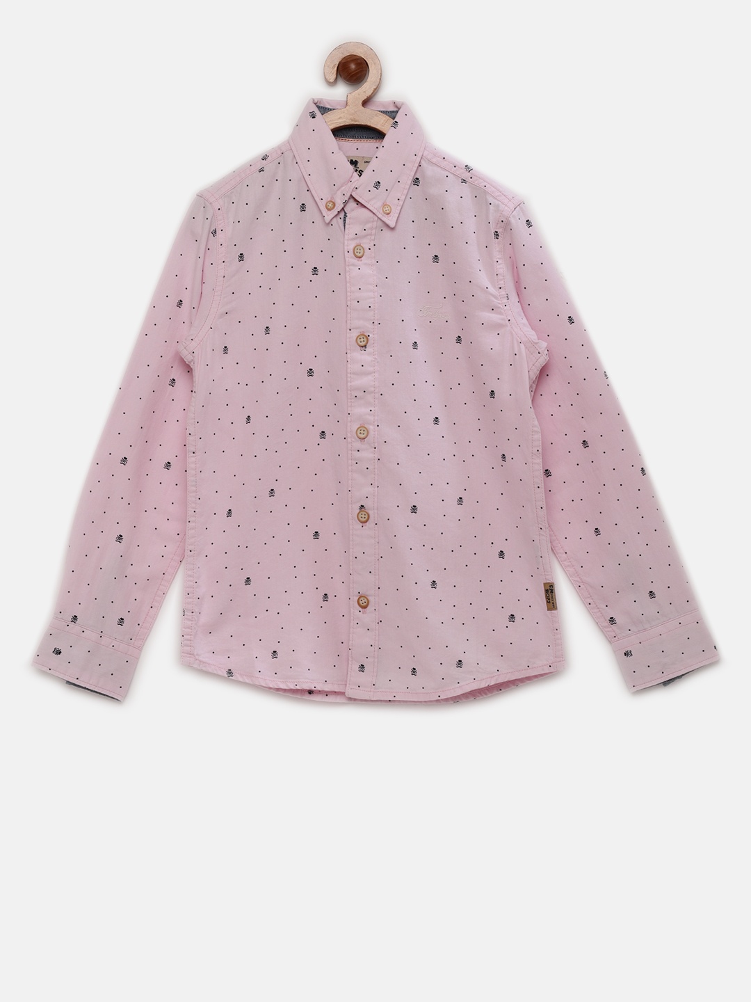 

Flying Machine Boys Pink Slim Fit Printed Casual Shirt