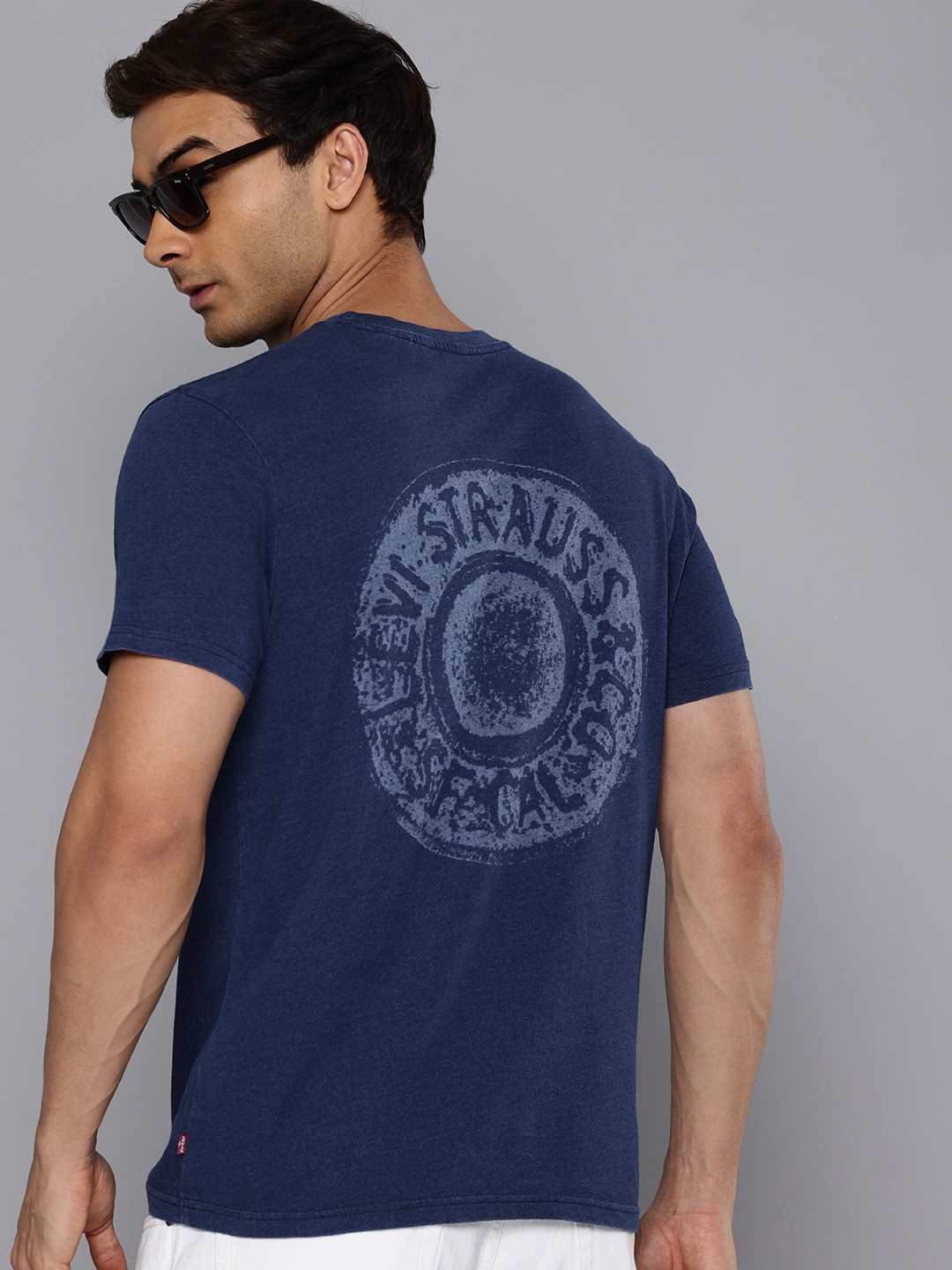 

Levis Brand Logo Printed Pure Cotton Slim Fit T-shirt, Blue