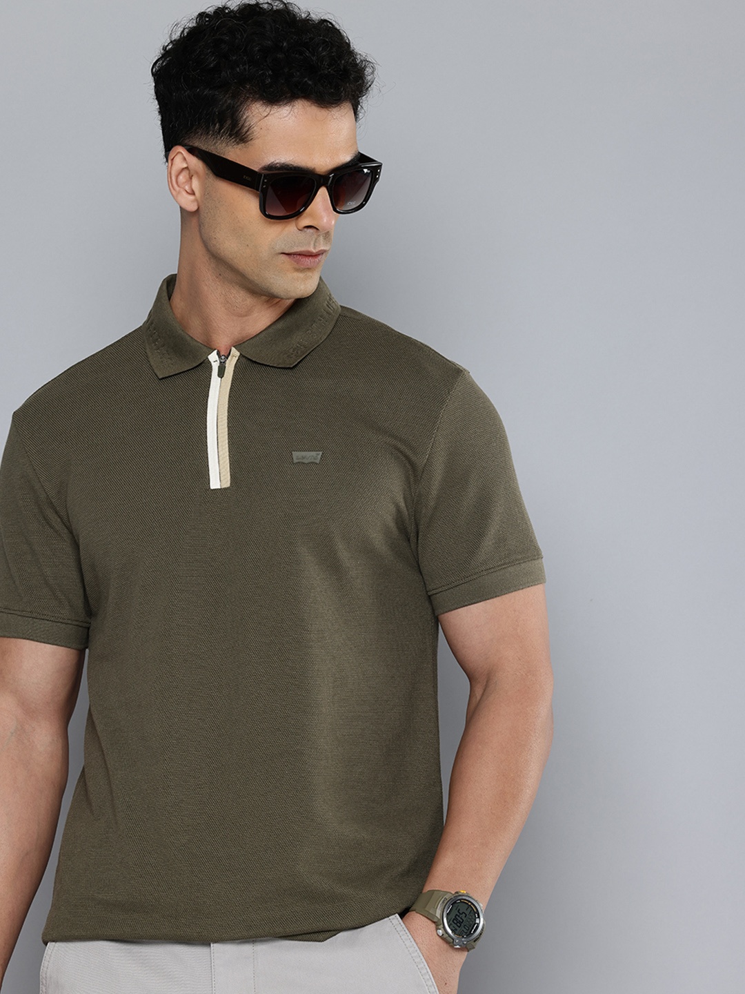 

Levis Polo Collar Slim Fit T-shirt, Olive