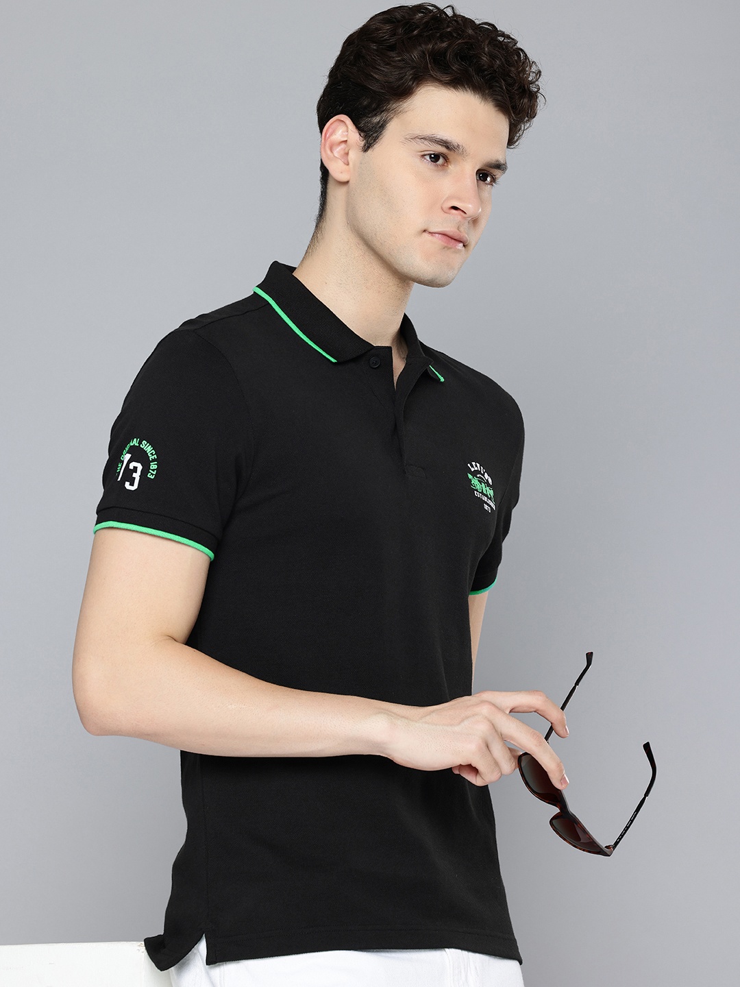 

Levis Polo Collar Pure Cotton Slim Fit T-shirt, Black