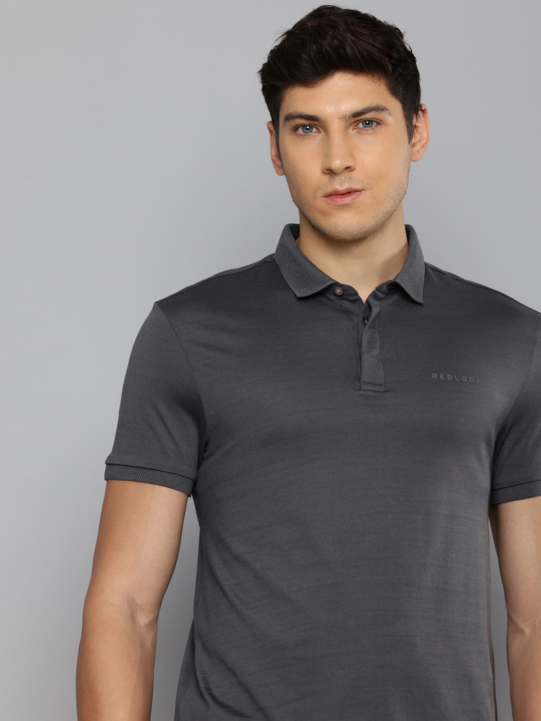 

Levis Pure Cotton Polo Collar Slim Fit T-shirt, Grey