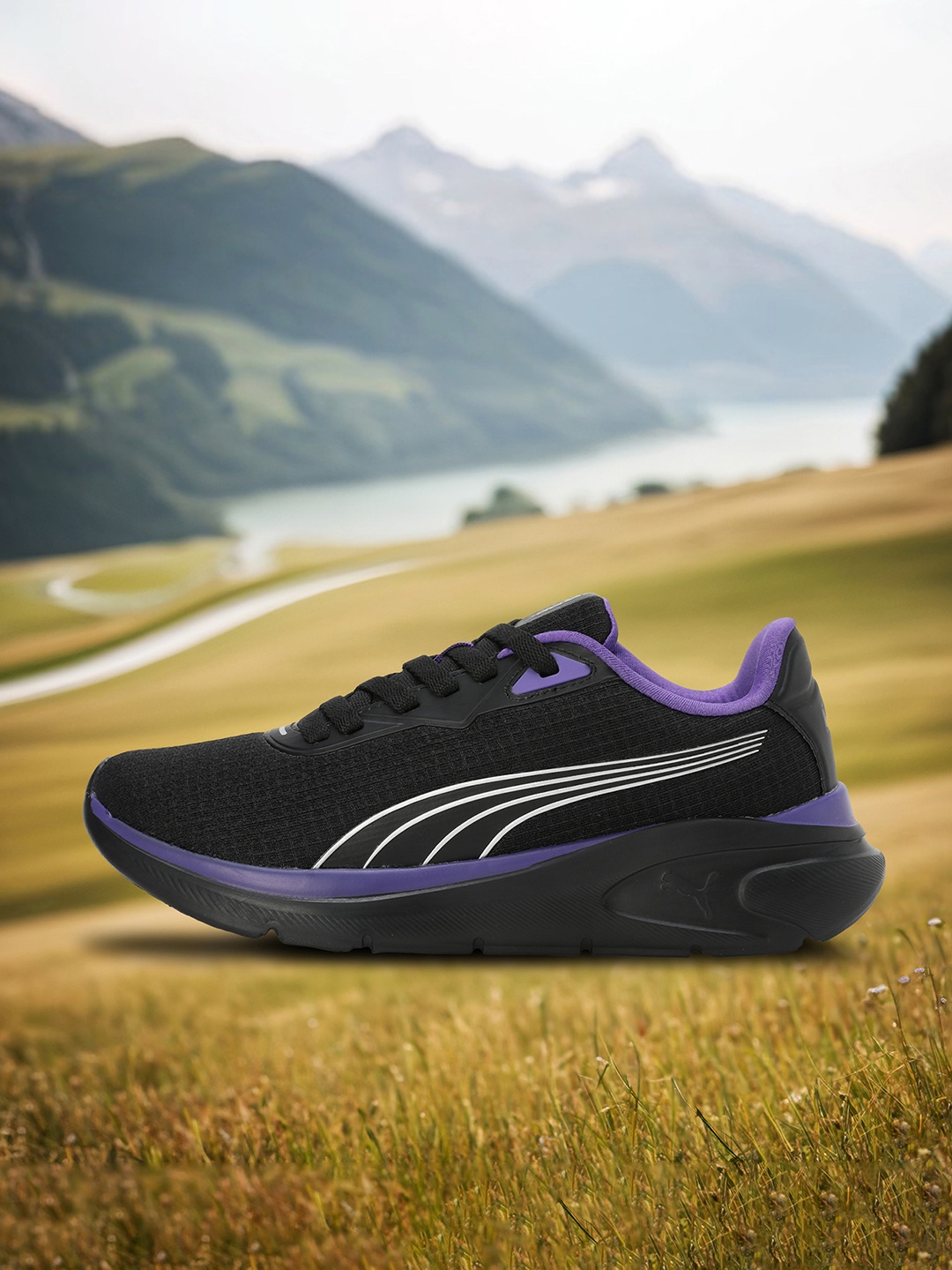 

Puma Women Exoteric Textile Running Shoes, Black