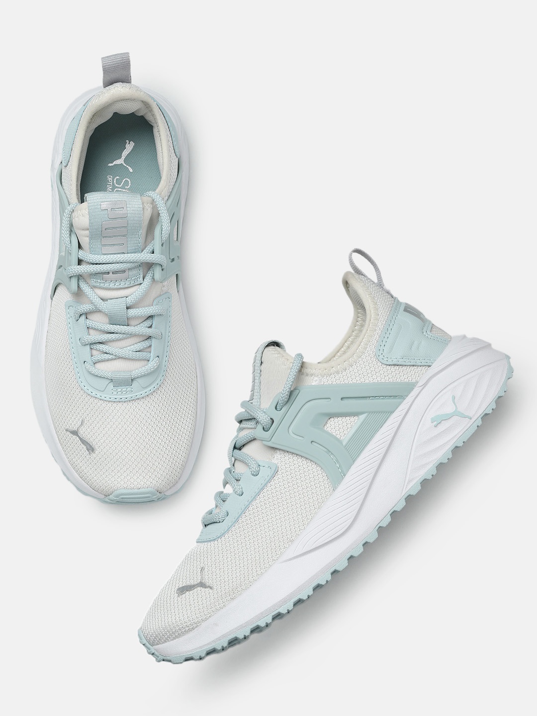 

Puma Women Pacer 23 Summer Colourblocked Sneakers, Beige