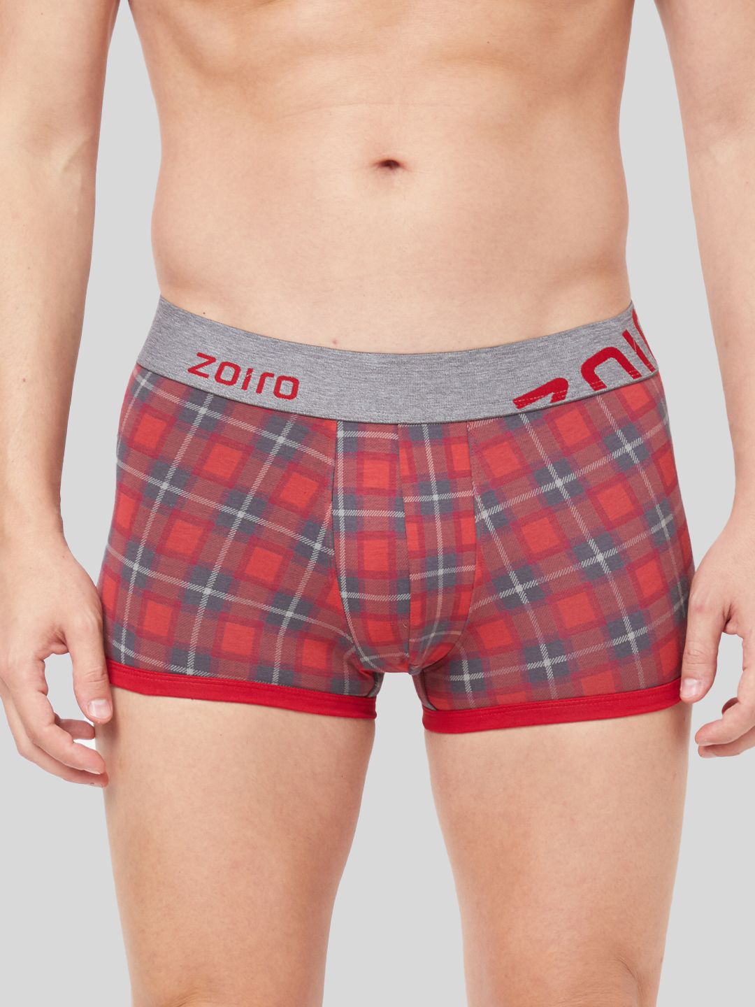 

Zoiro Checked Short Trunks ZO-TR-82-CR-S-1PC, Red