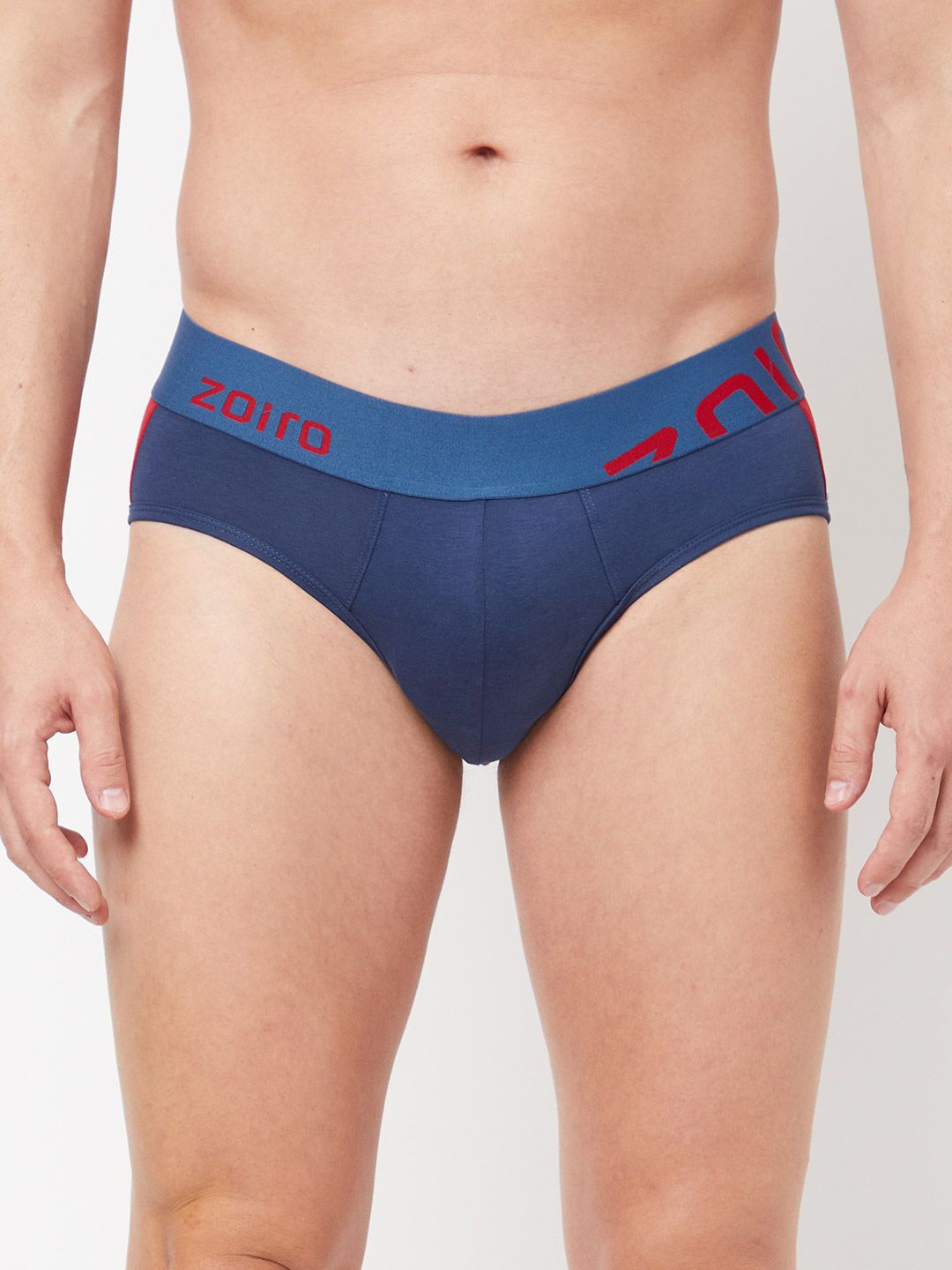 

Zoiro Men Colourblocked Mid-Rise Basic Briefs ZO-BRI-31-LBRR-S-1PC, Blue