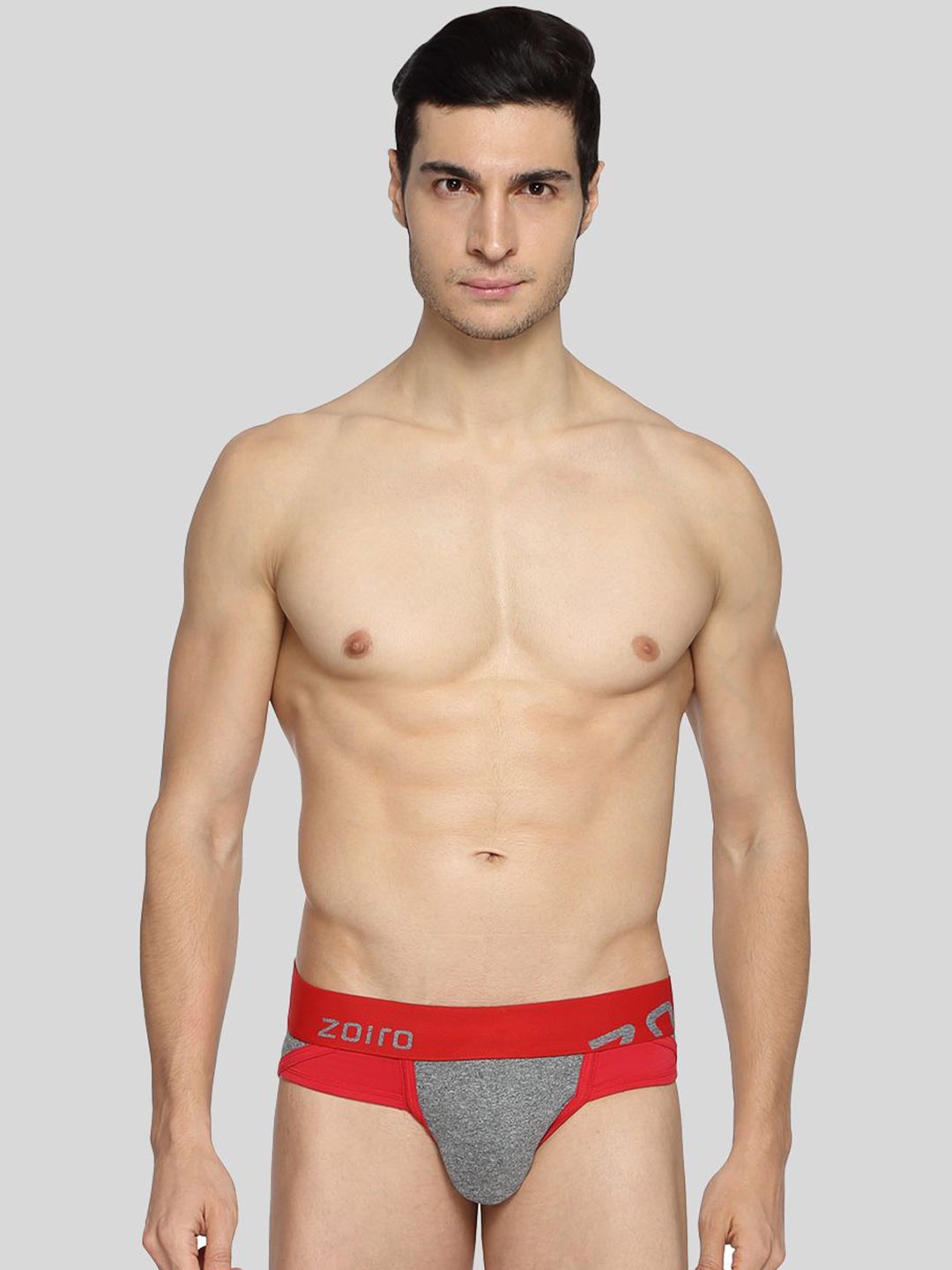 

Zoiro Men Mid-Rise Anti Microbial Basic Briefs ZO-BRI-1-CHBJ-S-1PC, Red