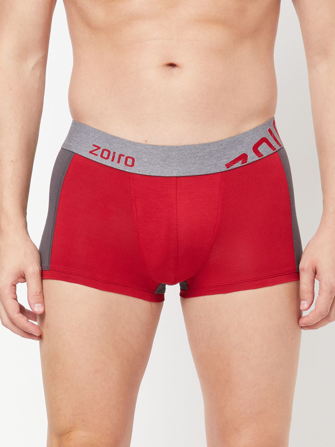 

Zoiro Colourblocked Breathability Trunk-ZO-TR-32-RRCR-S, Red
