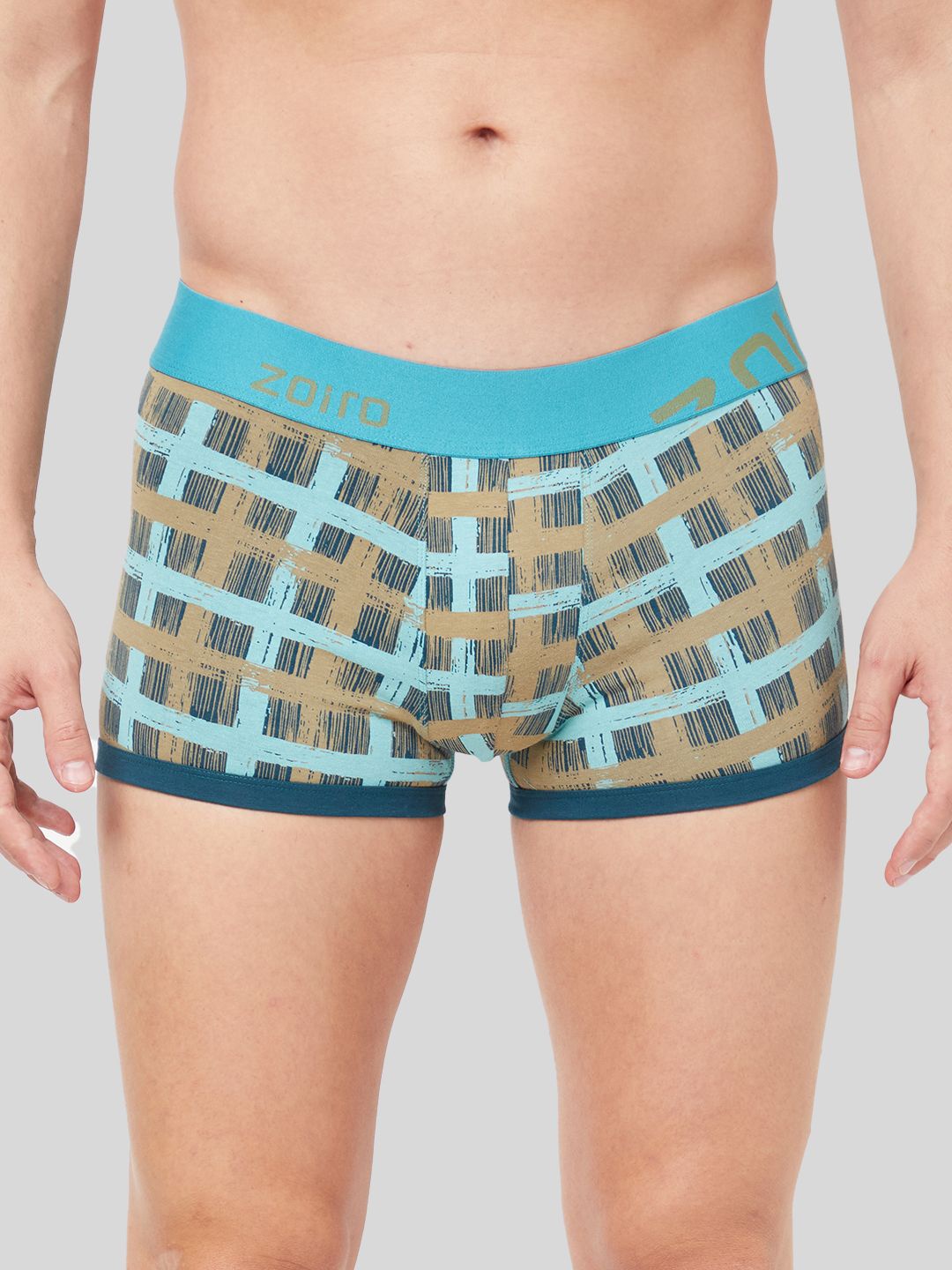 

Zoiro Checked Mid Rise Short Trunk ZO-TR-82-AD-S-1PC, Blue