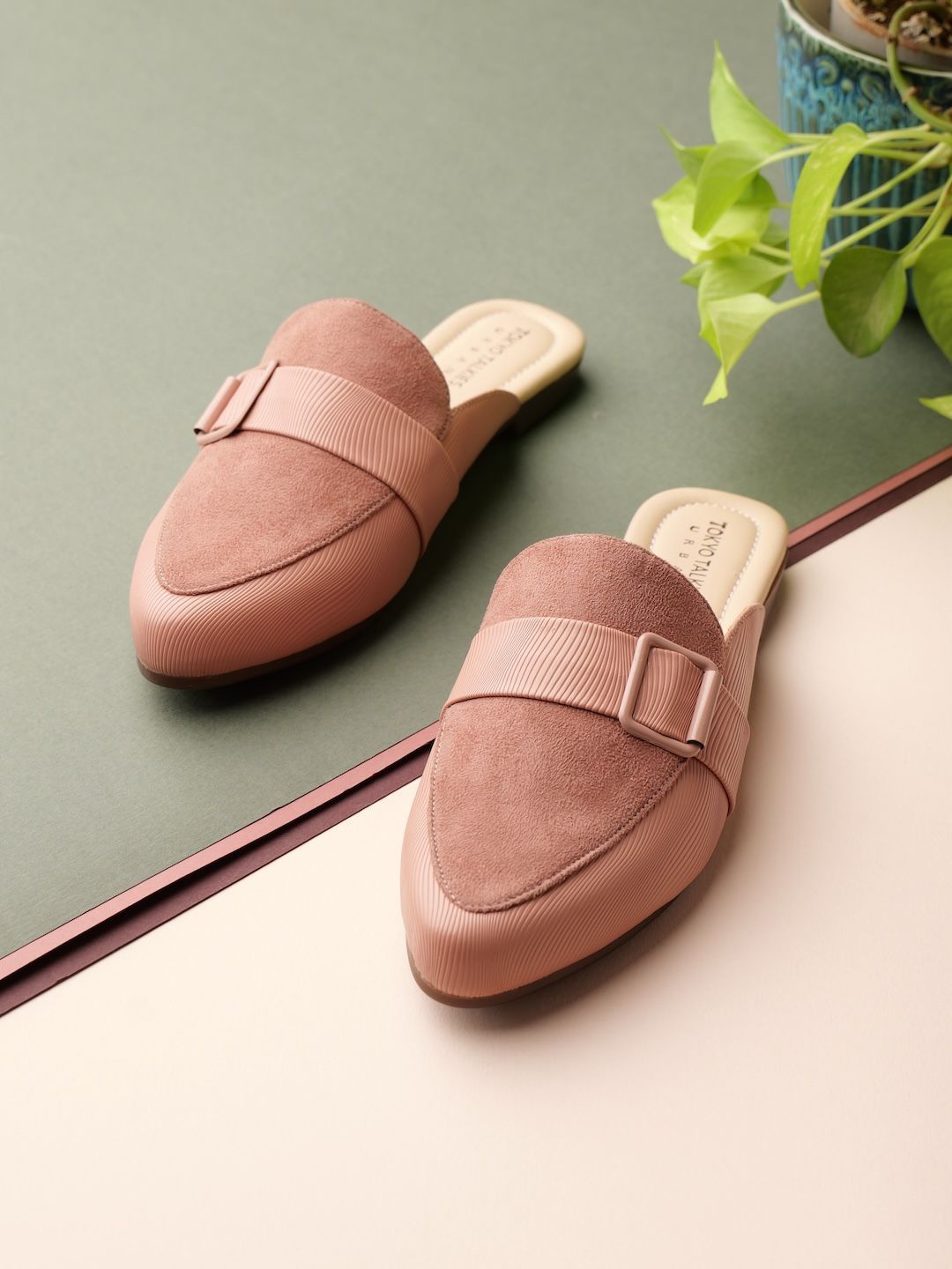 

Tokyo Talkies Women Mules Flats, Peach