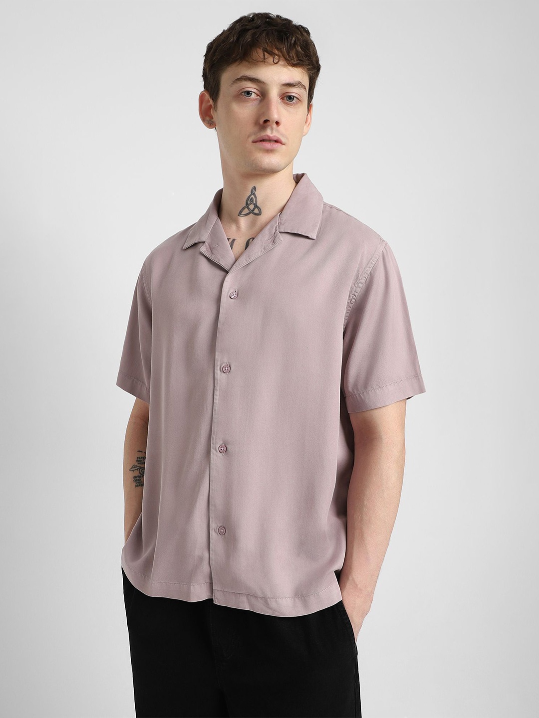 

FOREVER 21 Men Opaque Casual Shirt, Purple