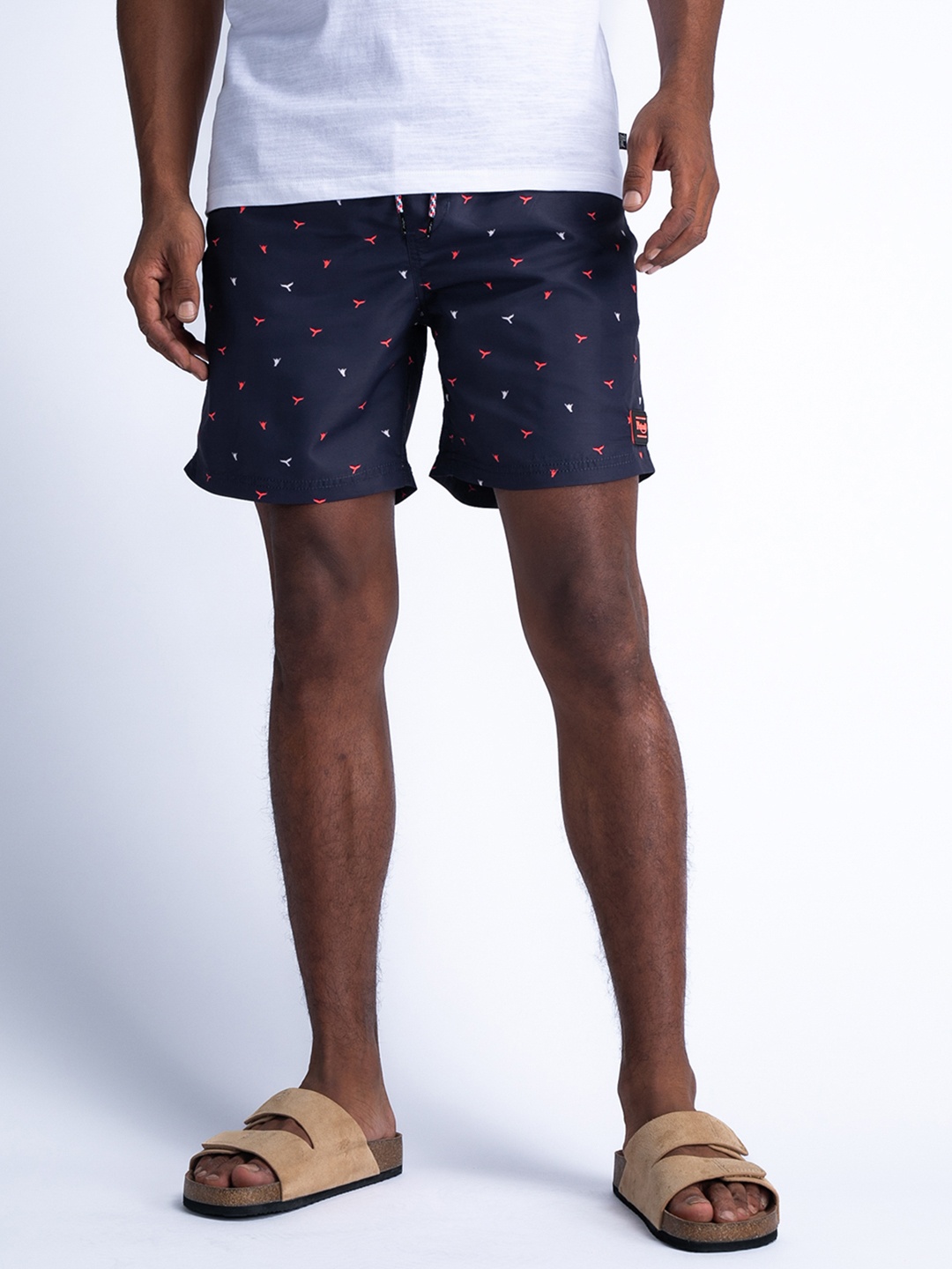 

Petrol Men Ditsy Print Swimming Shorts, Navy blue