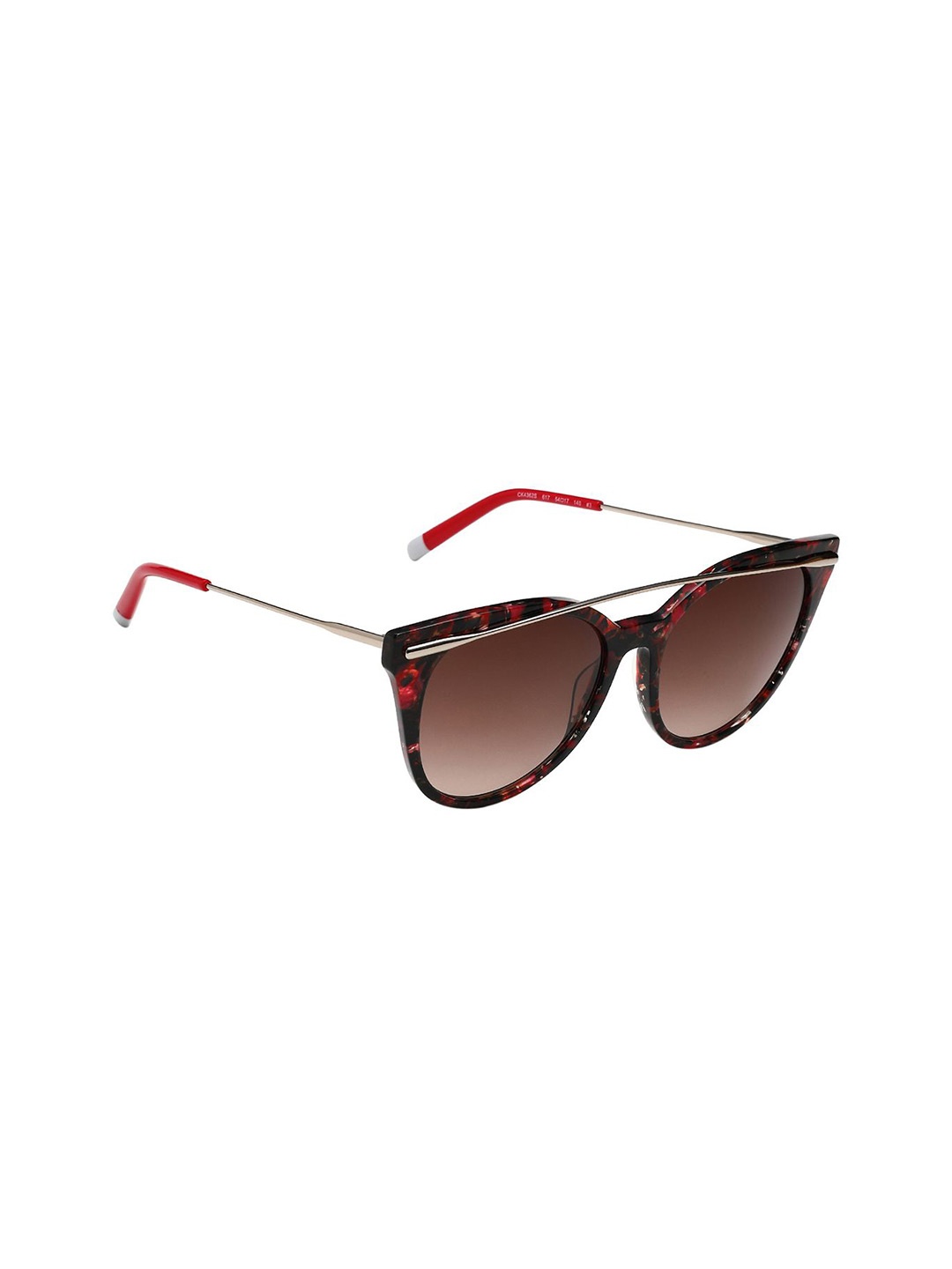 

Calvin Klein Women Oval Sunglasses with UV Protected Lens Ck 4362 617 54 S, Brown