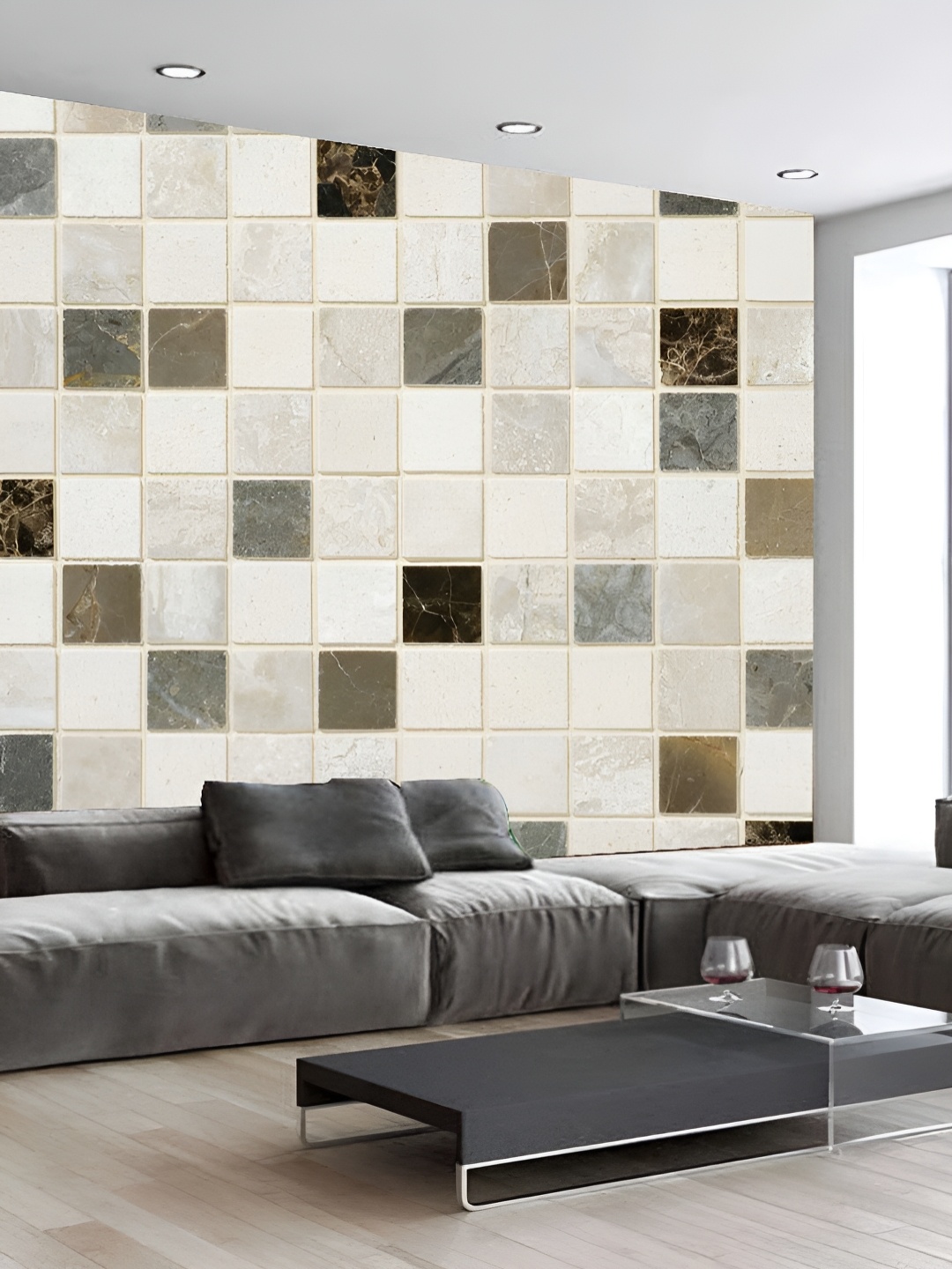 

Aura White & Black 3D Printed Self Adhesive Wall Sticker