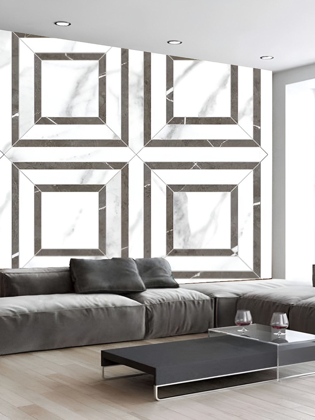 

Aura White & Black 3D Printed Self Adhesive Wall Sticker