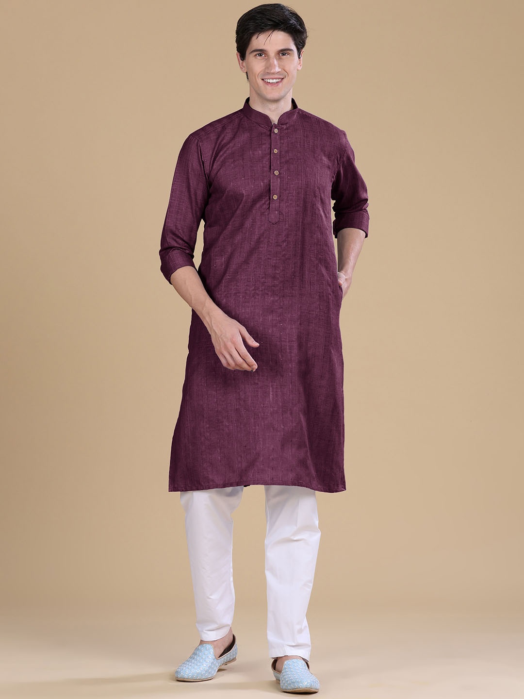 

Anouk Thread Work Kurta, Purple