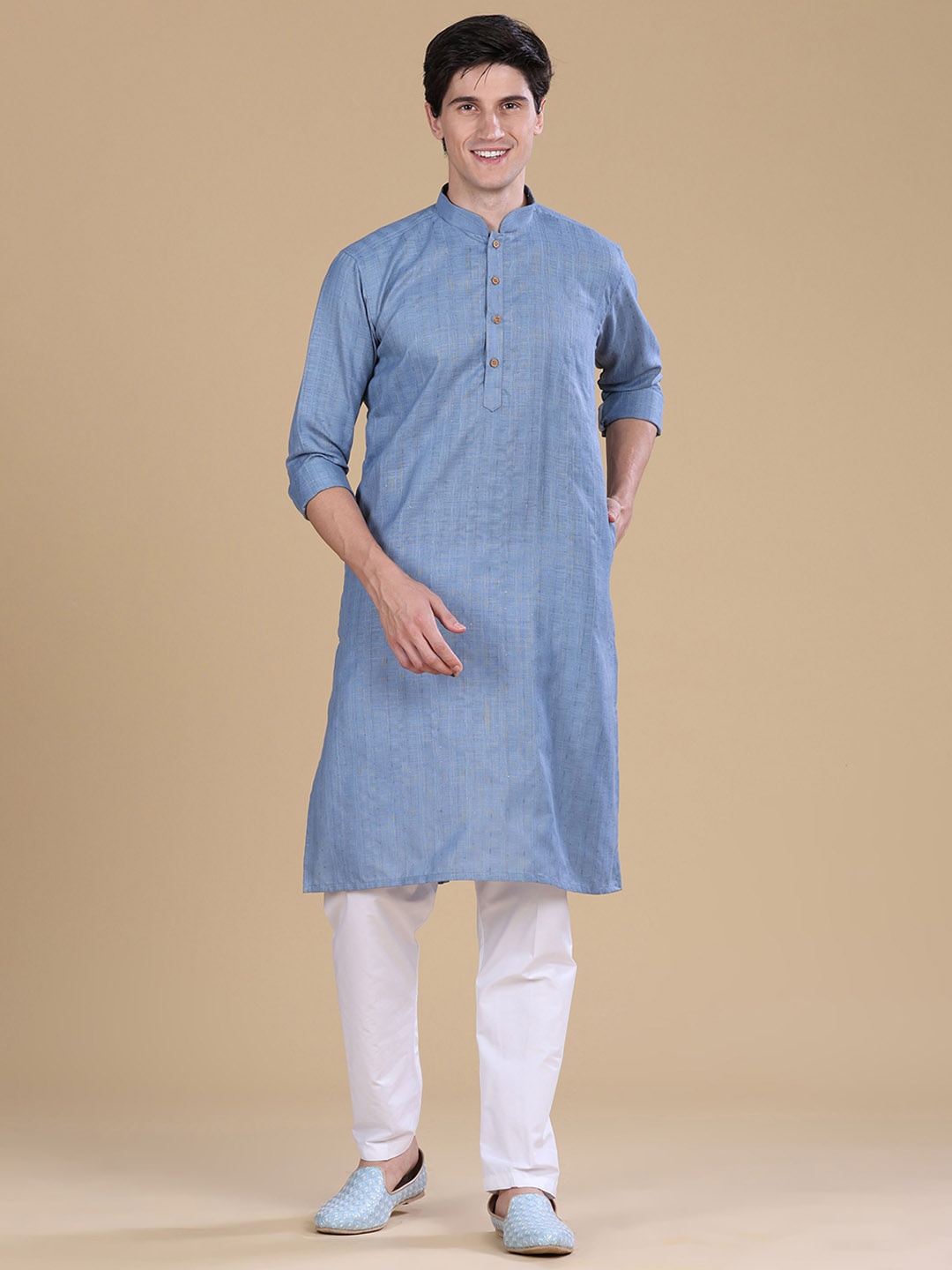 

Anouk Thread Work Kurta, Blue