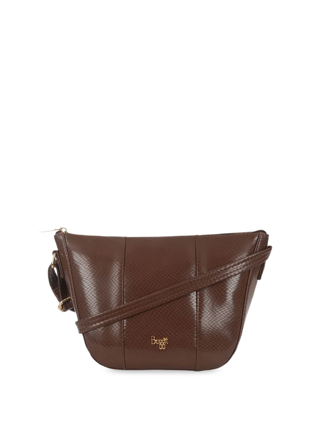 

Baggit PU Half Moon Sling Bag with Tasselled, Brown