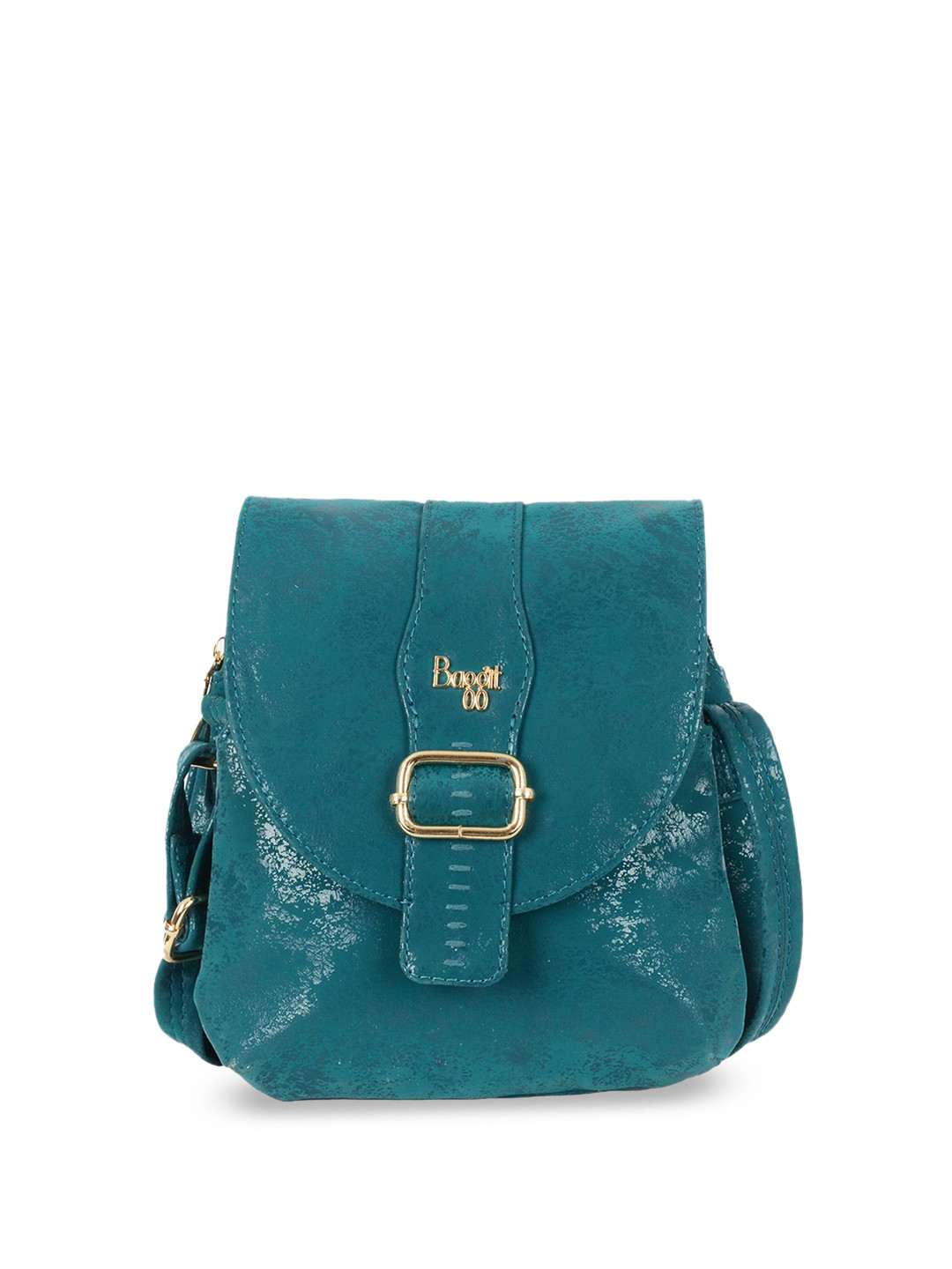 

Baggit Textured PU Structured Satchel, Green