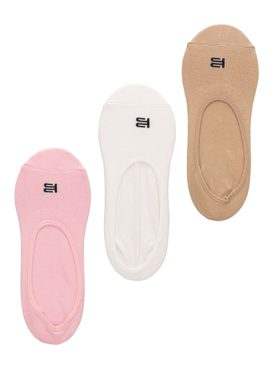

BAGATT Womens Pack Of 3 Shoe-Liner Socks, Pink