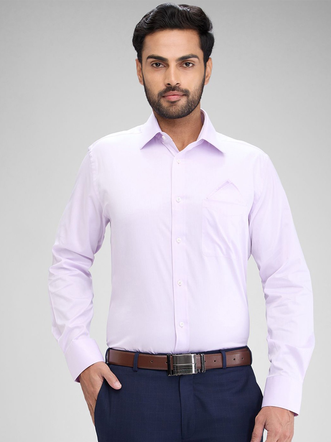 

Park Avenue Men Solid Opaque Casual Shirt, Violet