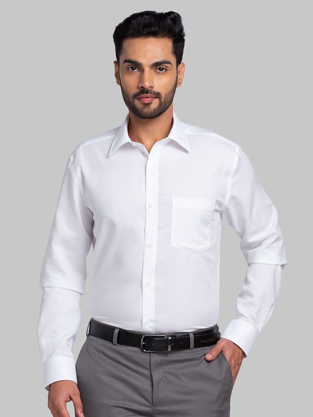 

Park Avenue Men Solid Opaque Casual Shirt, White